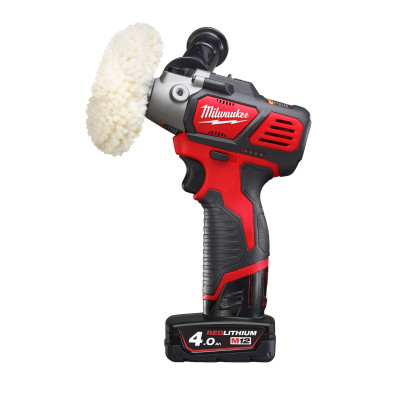 Akumuliatorinio poliruoklio/šlifuoklio Milwaukee M12 BPS-421X rinkinys, 12 V, 1 x 4 Ah, 1 x 2 Ah, įkroviklis + lagaminas