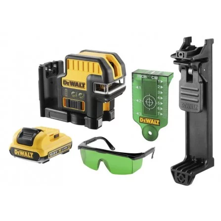 Dewalt akumuliatorinio žalio kryžminio lazerinio nivelyro rinkinys DCE0825D1G-QW, 10,8 V,1 x 2 Ah, įkroviklis + lagaminas