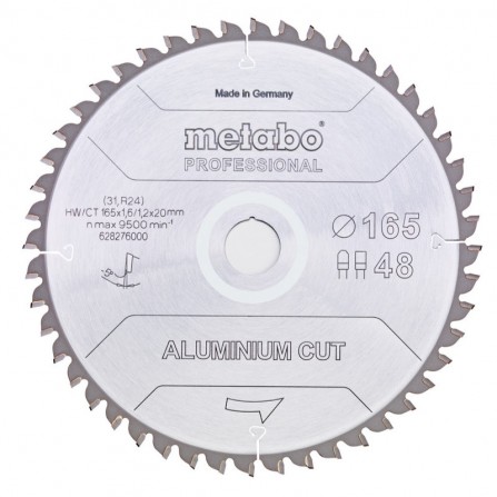 Pjovimo diskas Metabo „aluminium cut - professional“, 165x20 Z48 FZ/TZ 5°neg (628276000)
