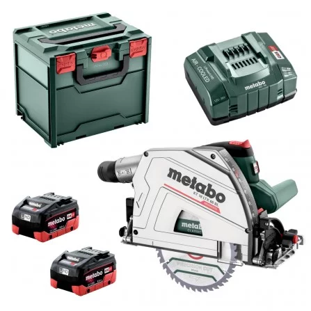 Akumuliatorinio stalinio diskinio pjūklo Metabo KT 18 LTX 66 BL (601866810) rinkinys, 18 V, 2 x 8 Ah, įkroviklis + lagaminas