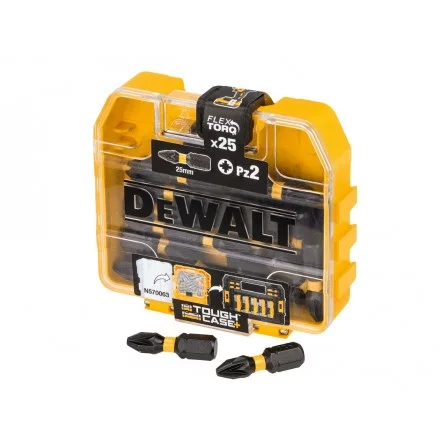 Dewalt sukimo antgalių rinkinys DT70556T-QZ extreme impact torsion, PZ2 x 25 mm, 25 vnt.