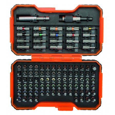 Bahco sukimo antgalių rinkinys (59/S100BC), 1/4", 100 vnt.